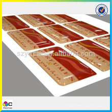 Impression personnalisée epoxy doming sticker sticker sticker